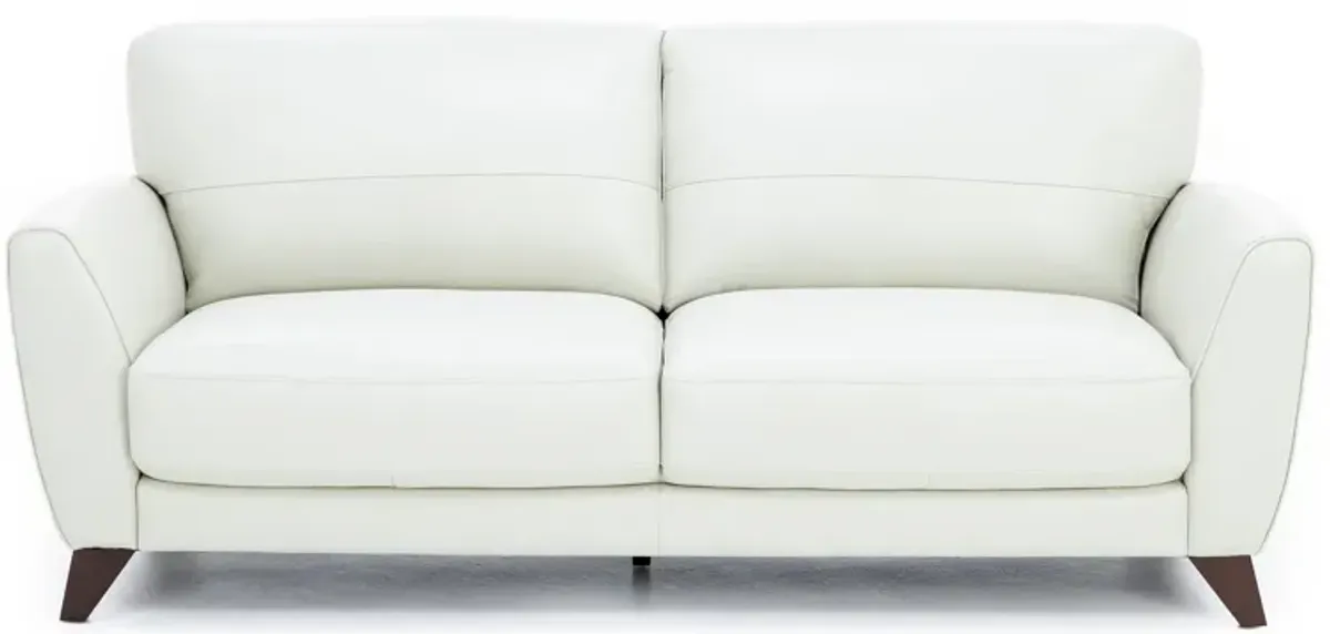 Paloma Leather Sofa in Ice