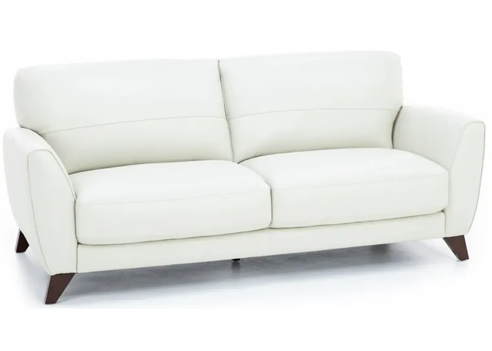 Paloma Leather Sofa in Ice