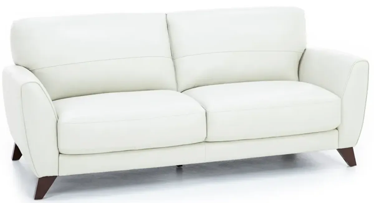 Paloma Leather Sofa in Ice