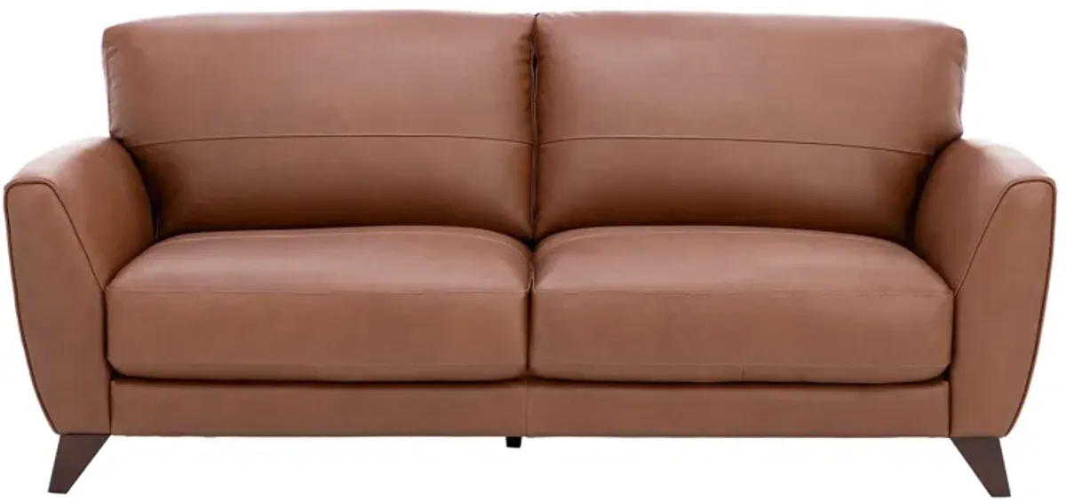 Paloma Leather Sofa in Caramel
