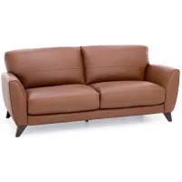 Paloma Leather Sofa in Caramel