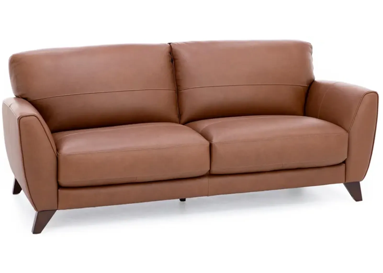 Paloma Leather Sofa in Caramel