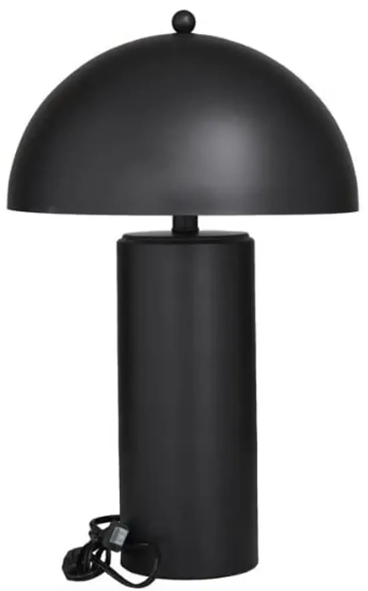 Black Metal Accent Table Lamp 22"H