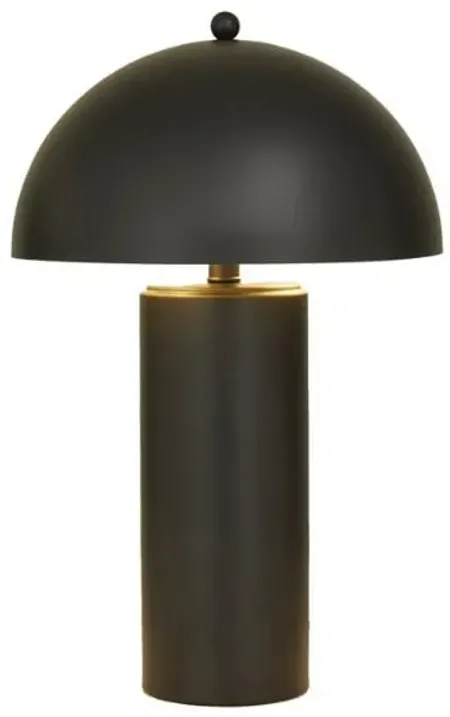 Black Metal Accent Table Lamp 22"H