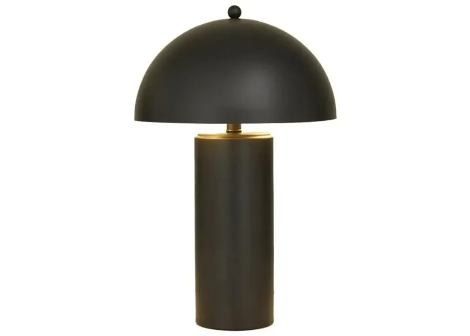 Black Metal Accent Table Lamp 22"H