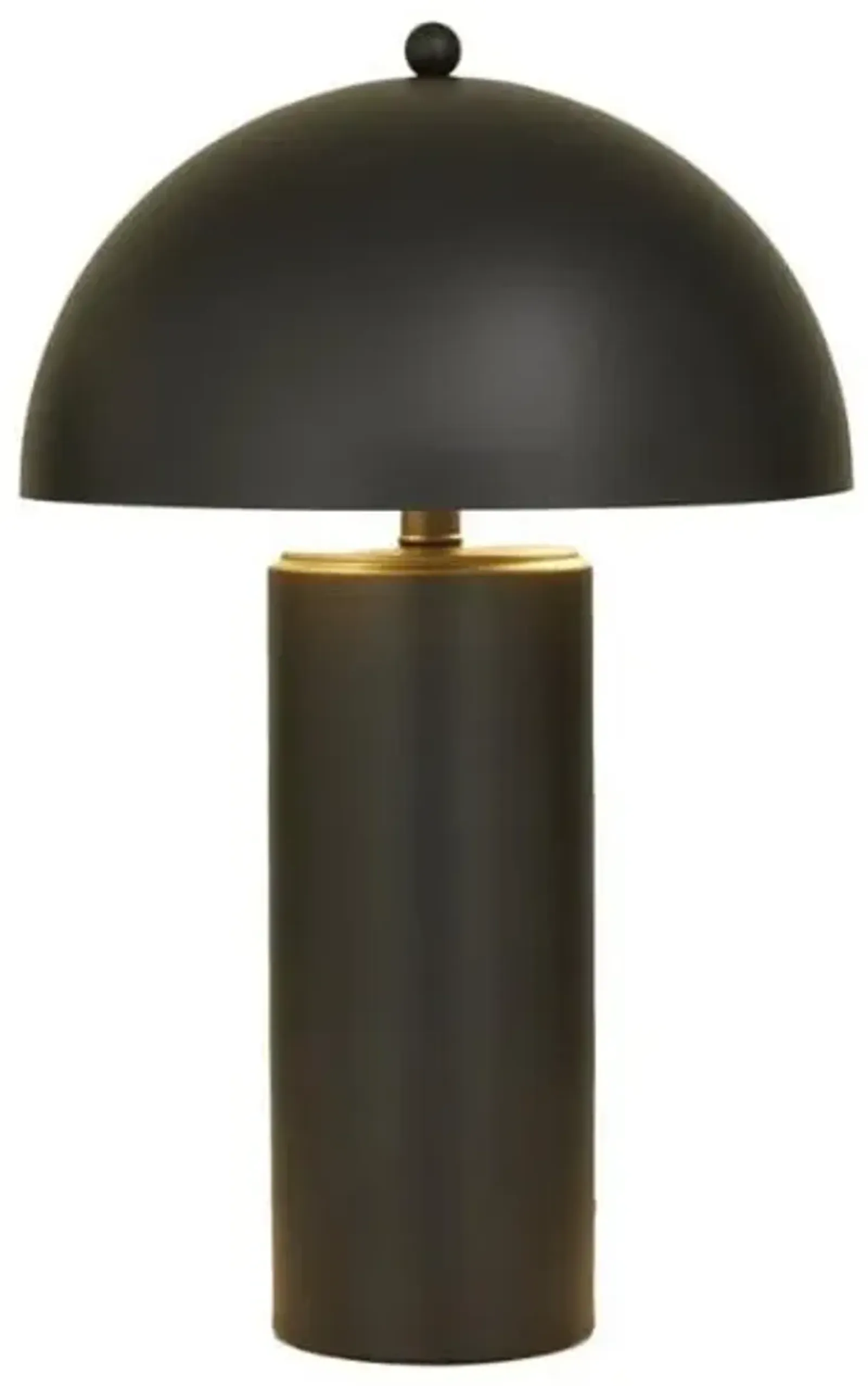 Black Metal Accent Table Lamp 22"H