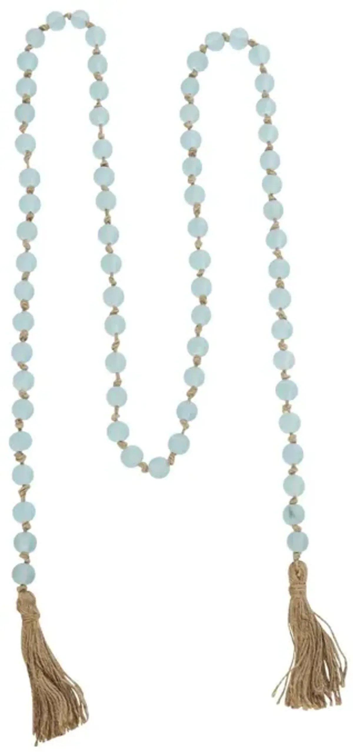 Sky Blue Glass Beads 83"L