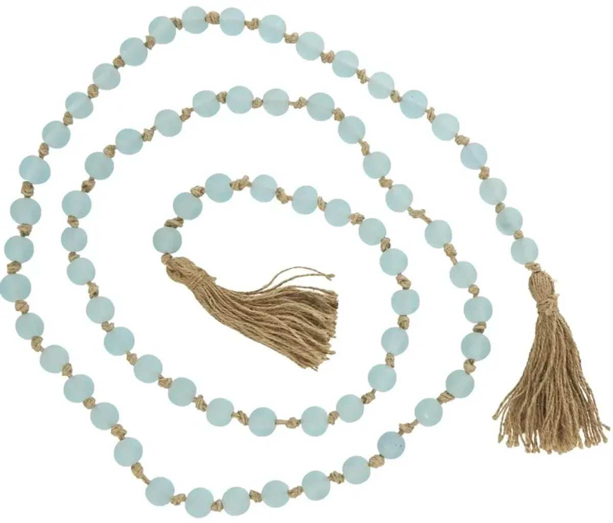 Sky Blue Glass Beads 83"L