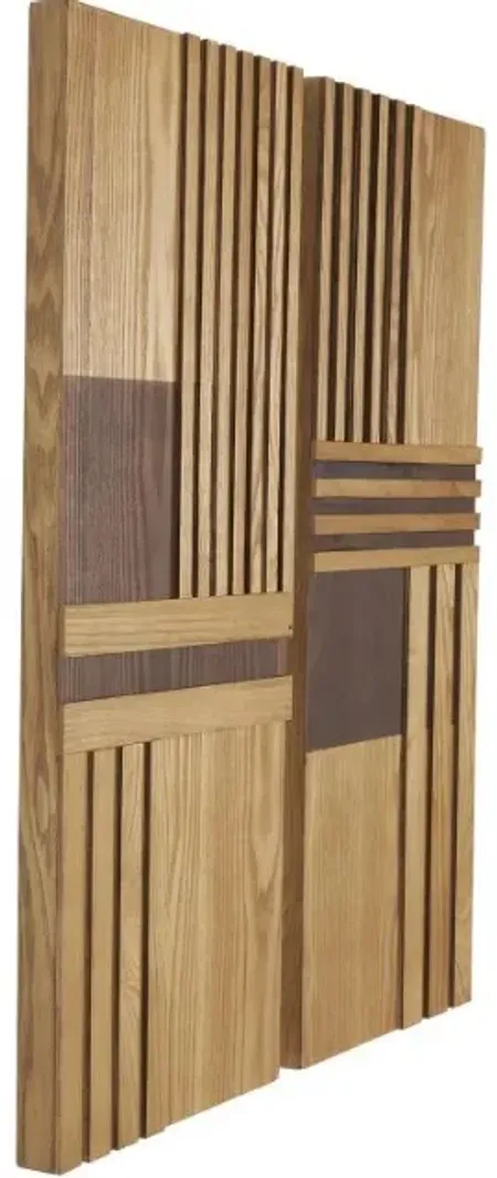 Set of 2 Wood Wall Panels 12"W x 32"H
