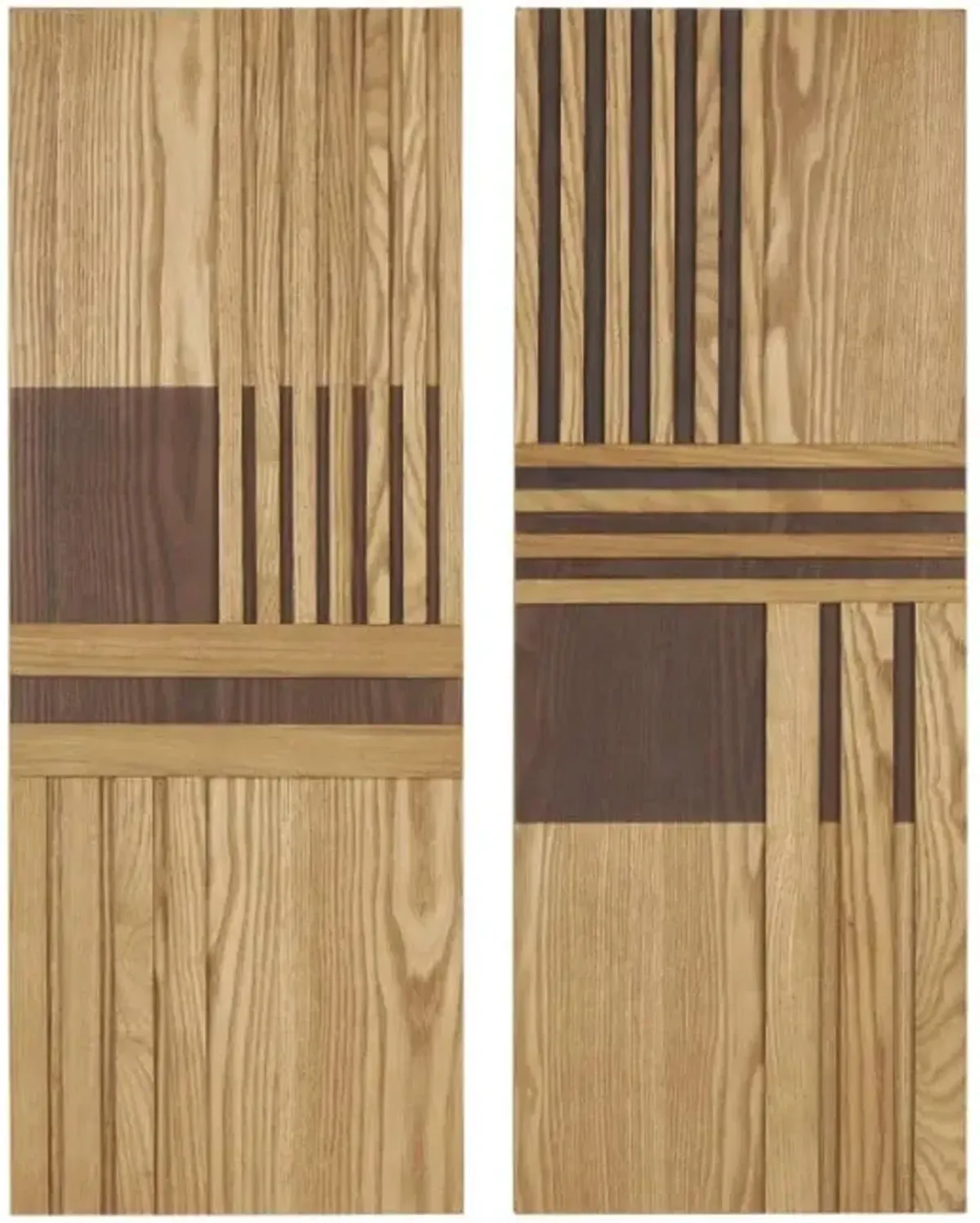 Set of 2 Wood Wall Panels 12"W x 32"H