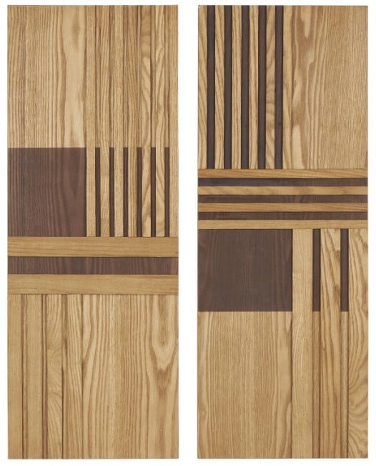 Set of 2 Wood Wall Panels 12"W x 32"H