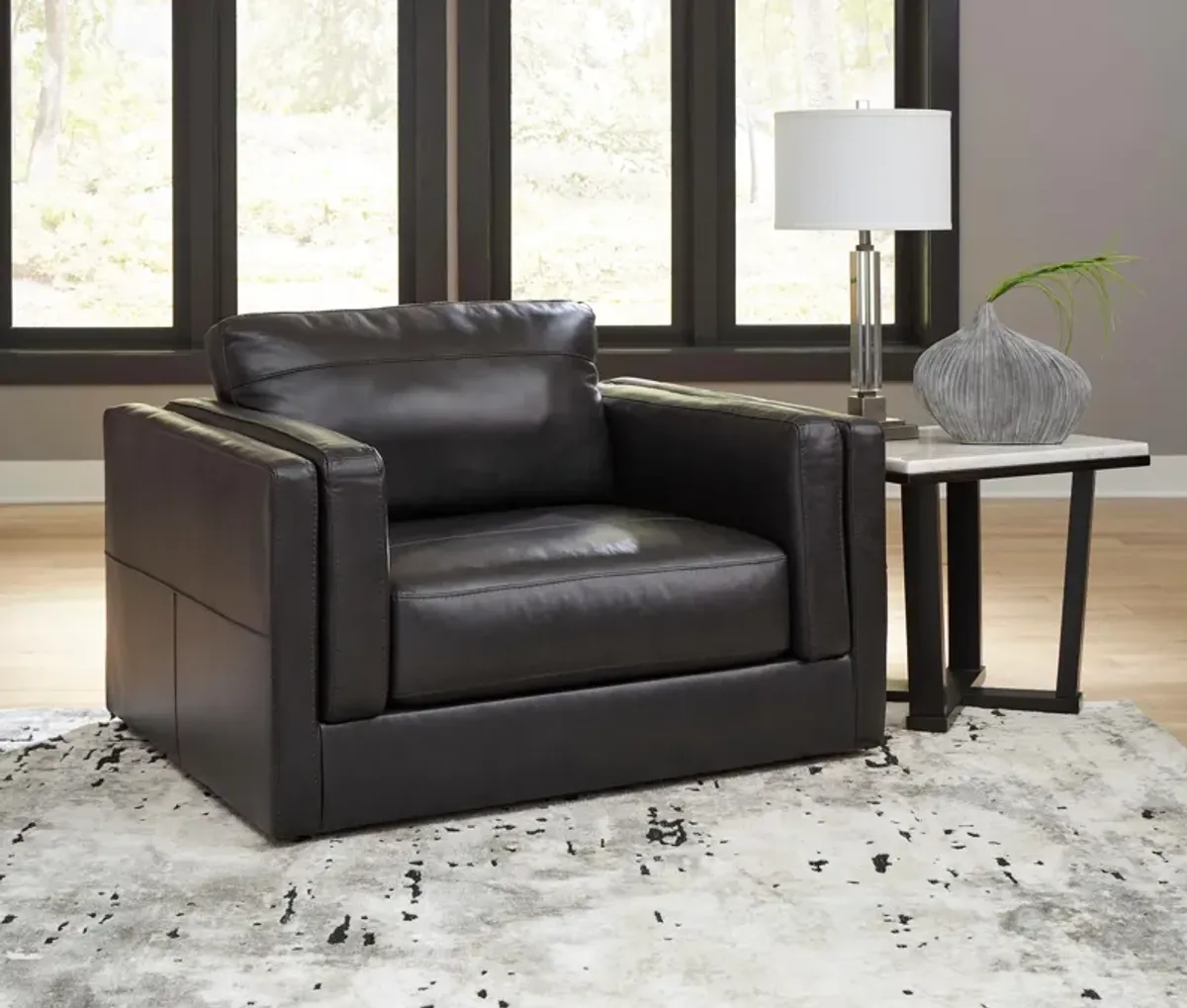 Starling Leather Oversized Chair