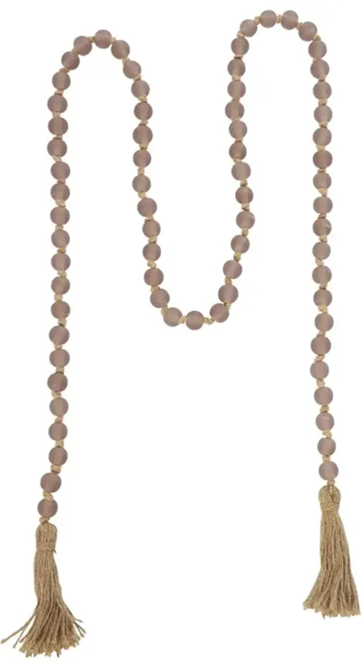 Taupe Glass Beads 83"L