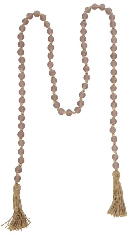 Taupe Glass Beads 83"L