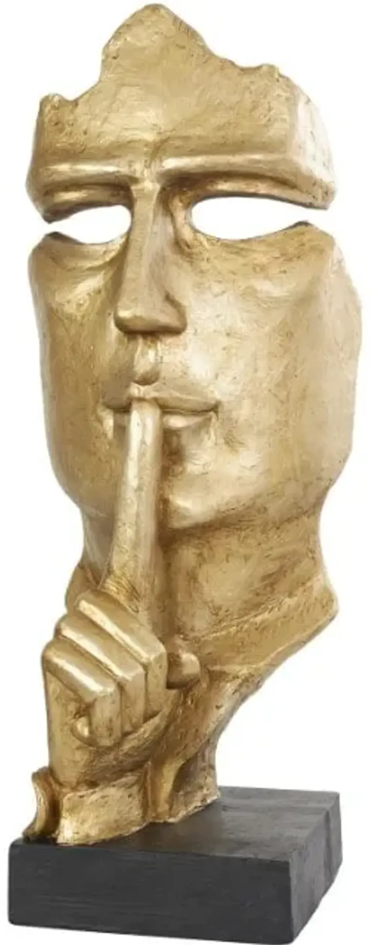 Gold Face Sculpture 14"W x 40"H