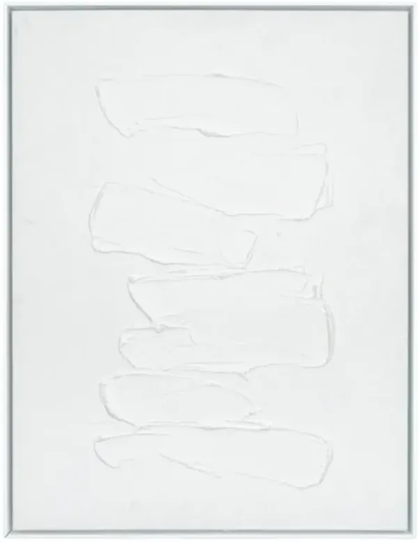 White Framed Painting 36"W x 48"H