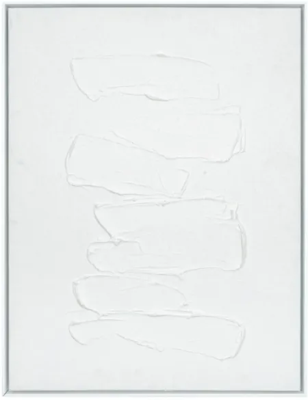 White Framed Painting 36"W x 48"H
