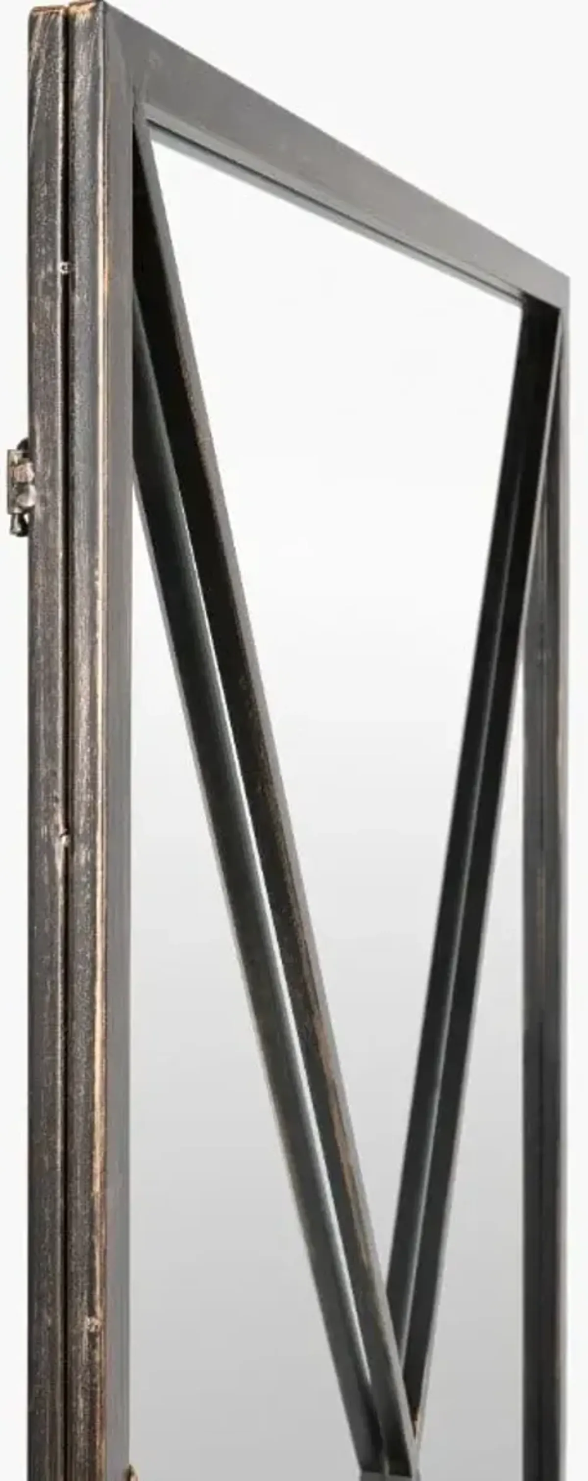 Black Metal X Wall Mirror 33"W x 55"L