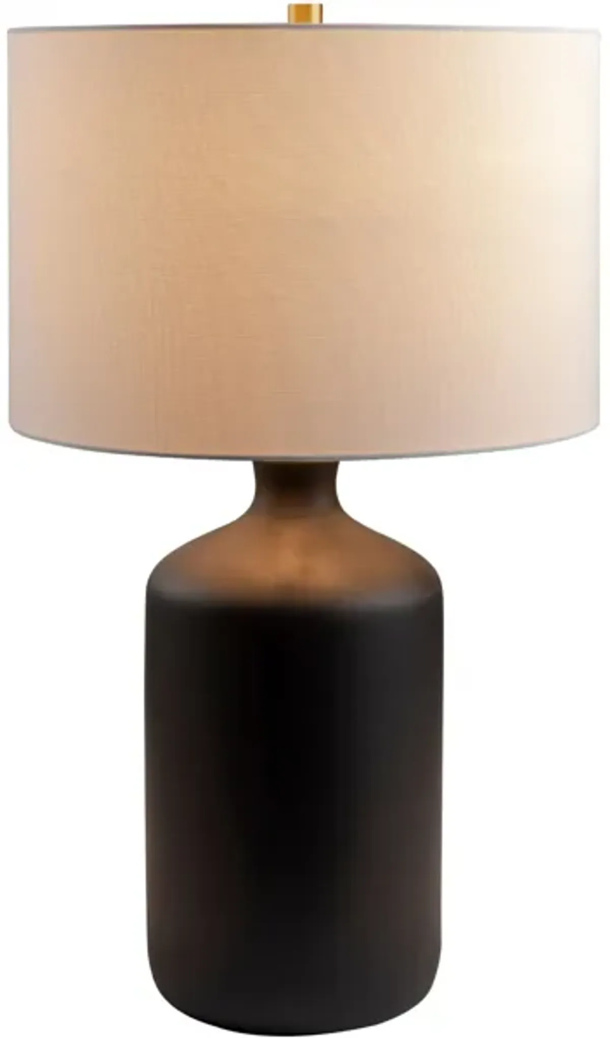Black Matte Ceramic Table Lamp 27"H