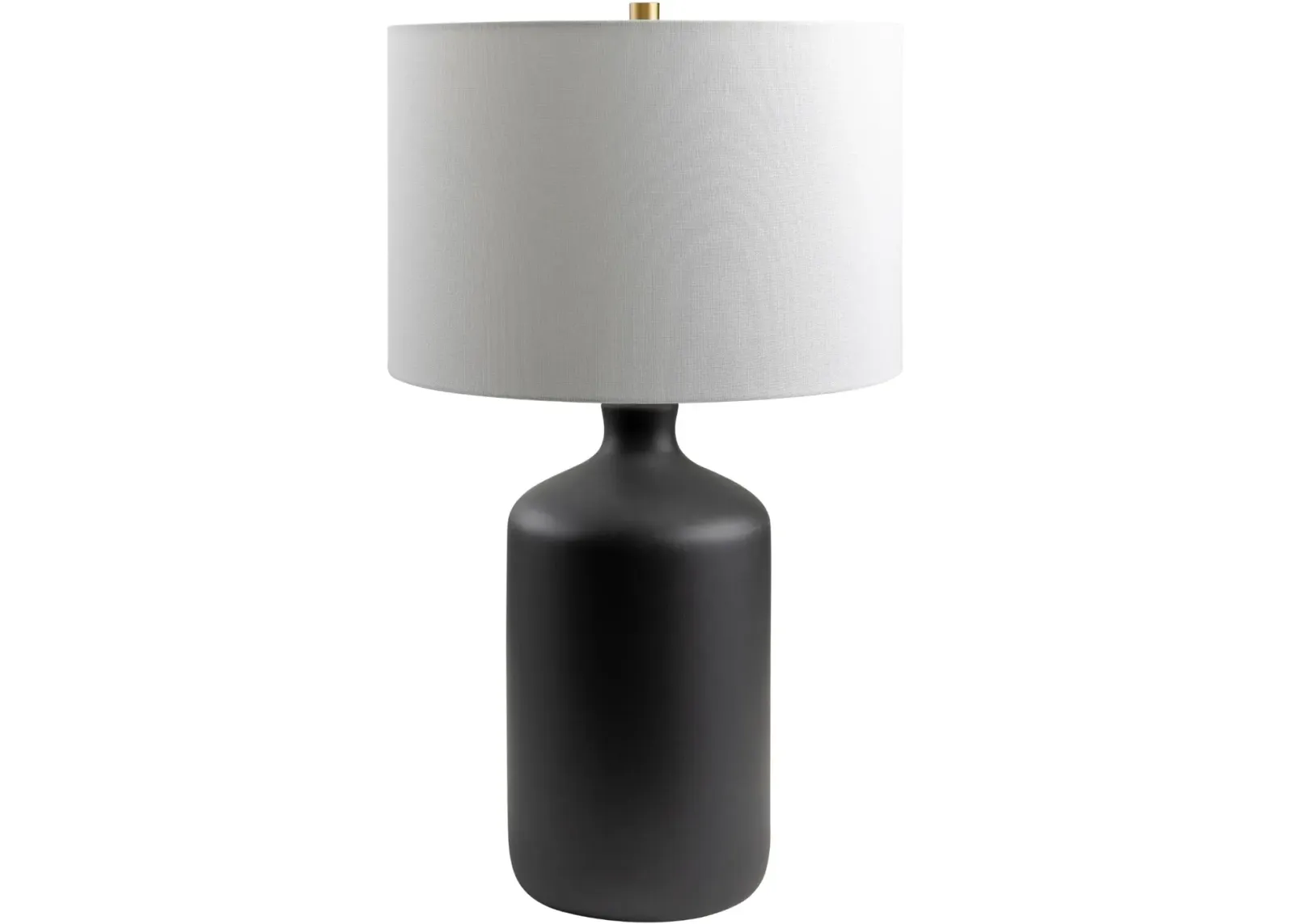 Black Matte Ceramic Table Lamp 27"H