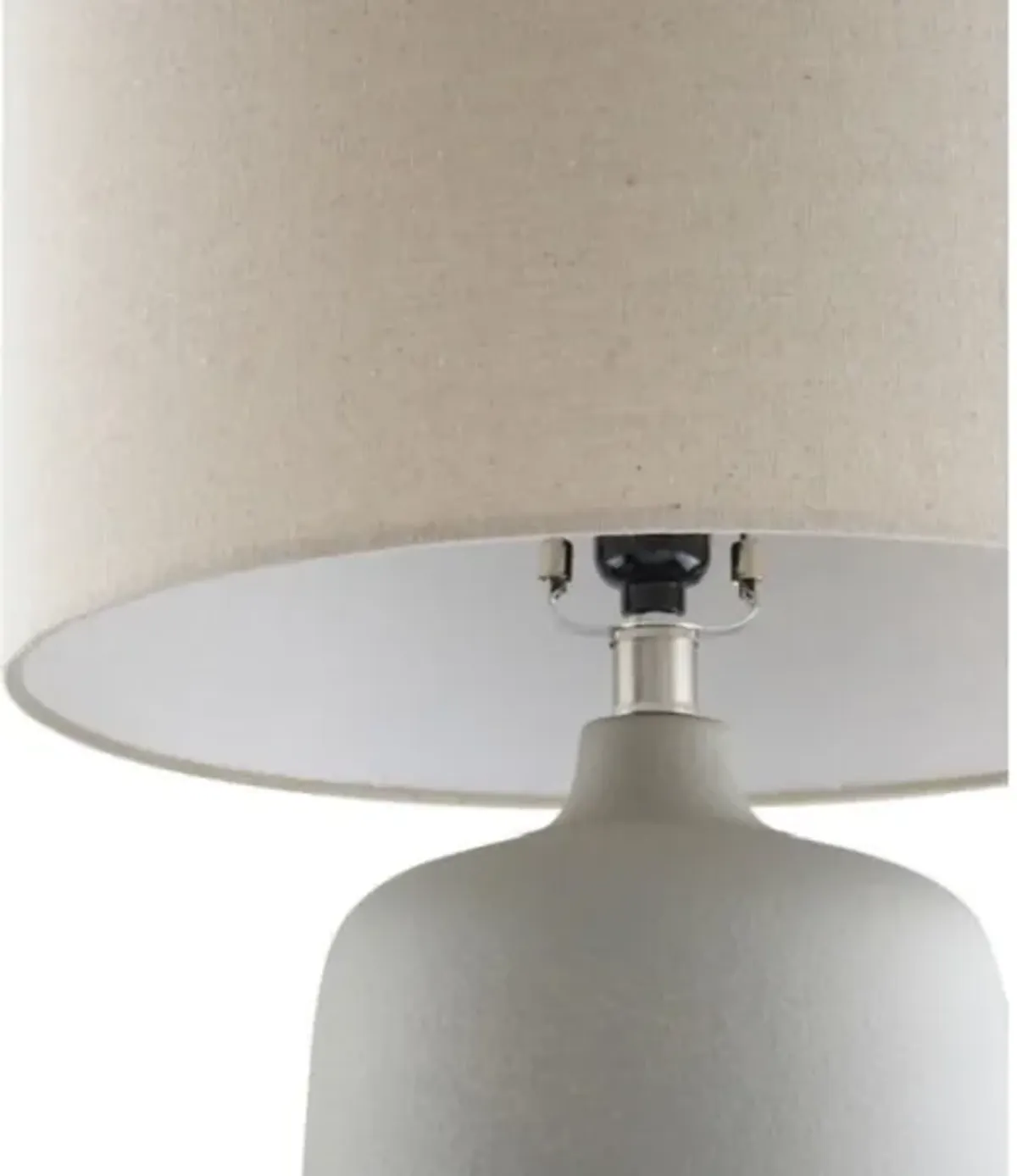 Grey Ceramic Table Lamp 24"H