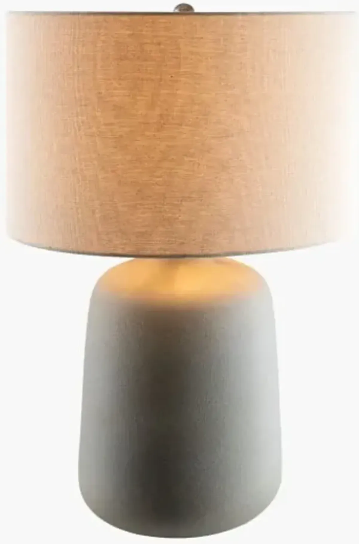 Grey Ceramic Table Lamp 24"H