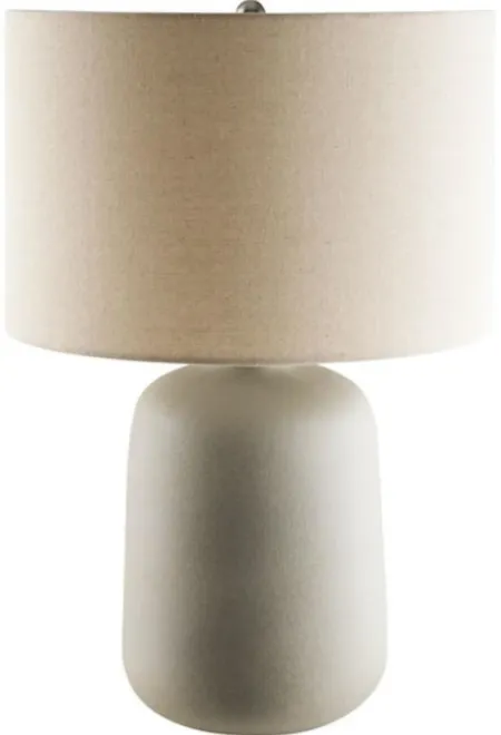 Cream Ceramic Table Lamp 24"H