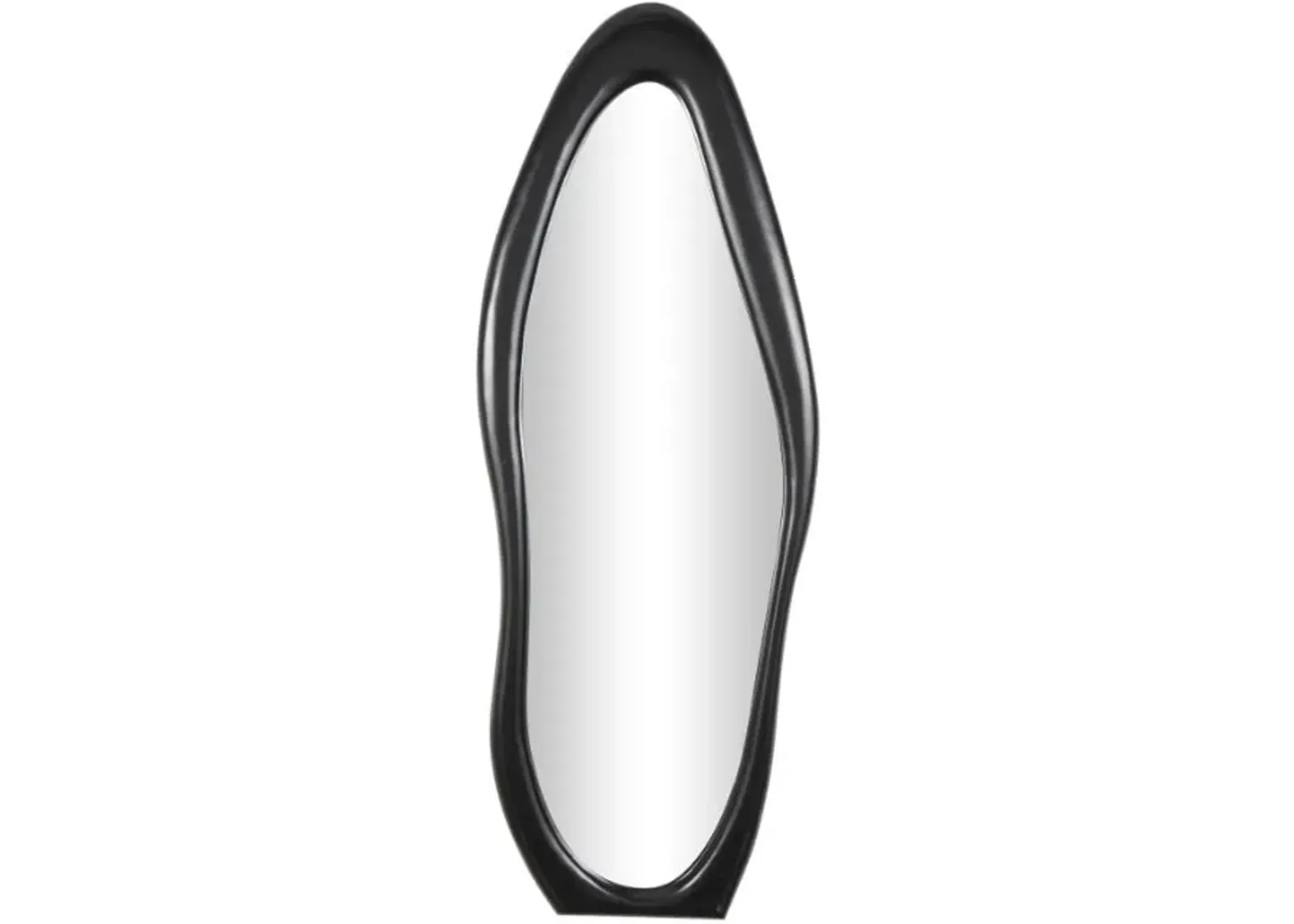 Black Wavy Wall Mirror 23"W x 63"H