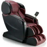 Qi Se Massage Chair in Red/Pearl Black