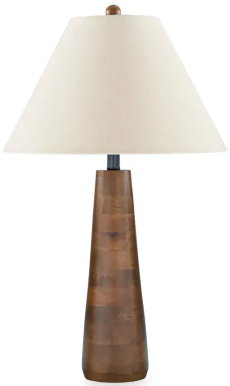 Honey Wood Table Lamp 30"H