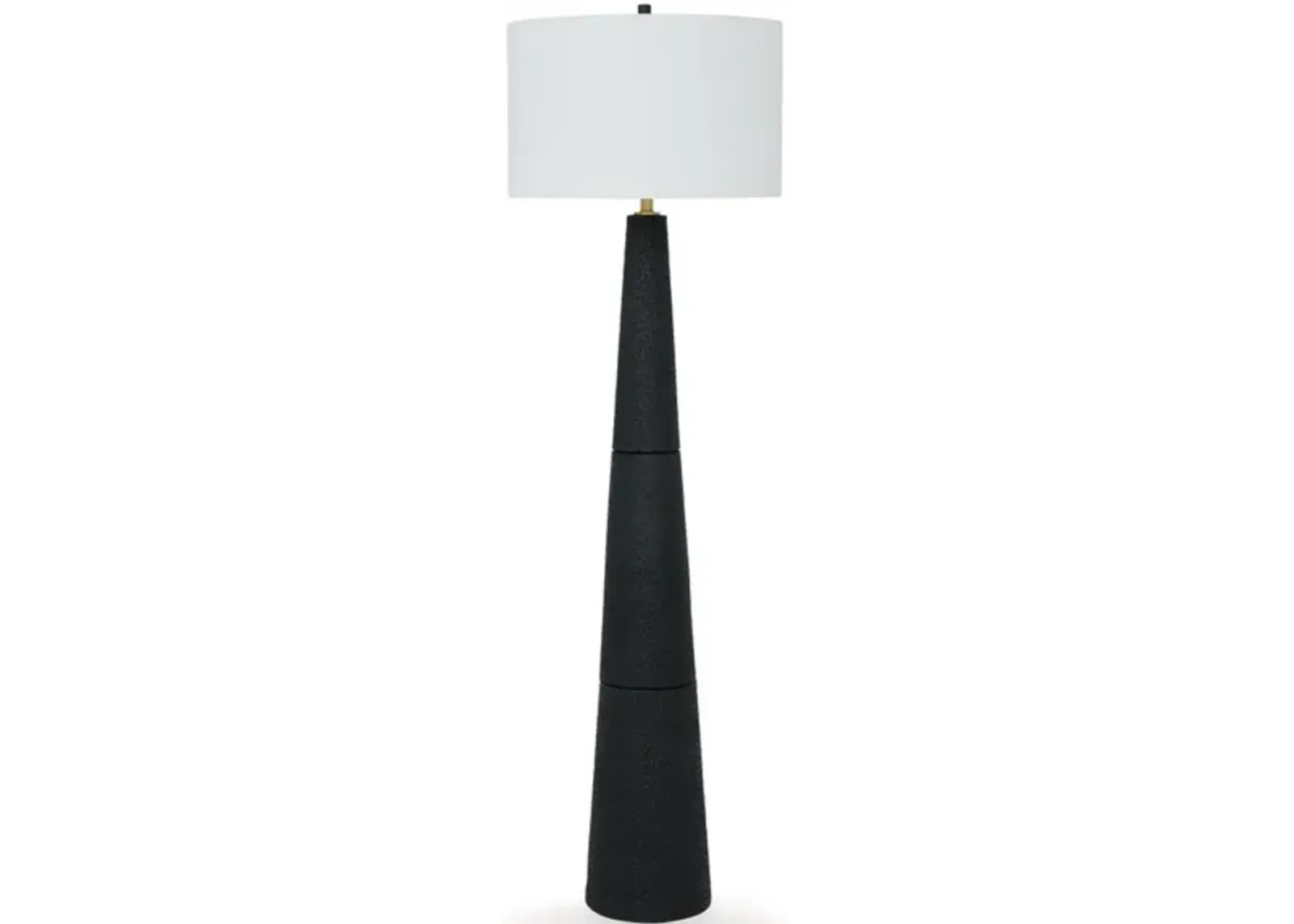 Black Textured Floor Lamp 69.5"H