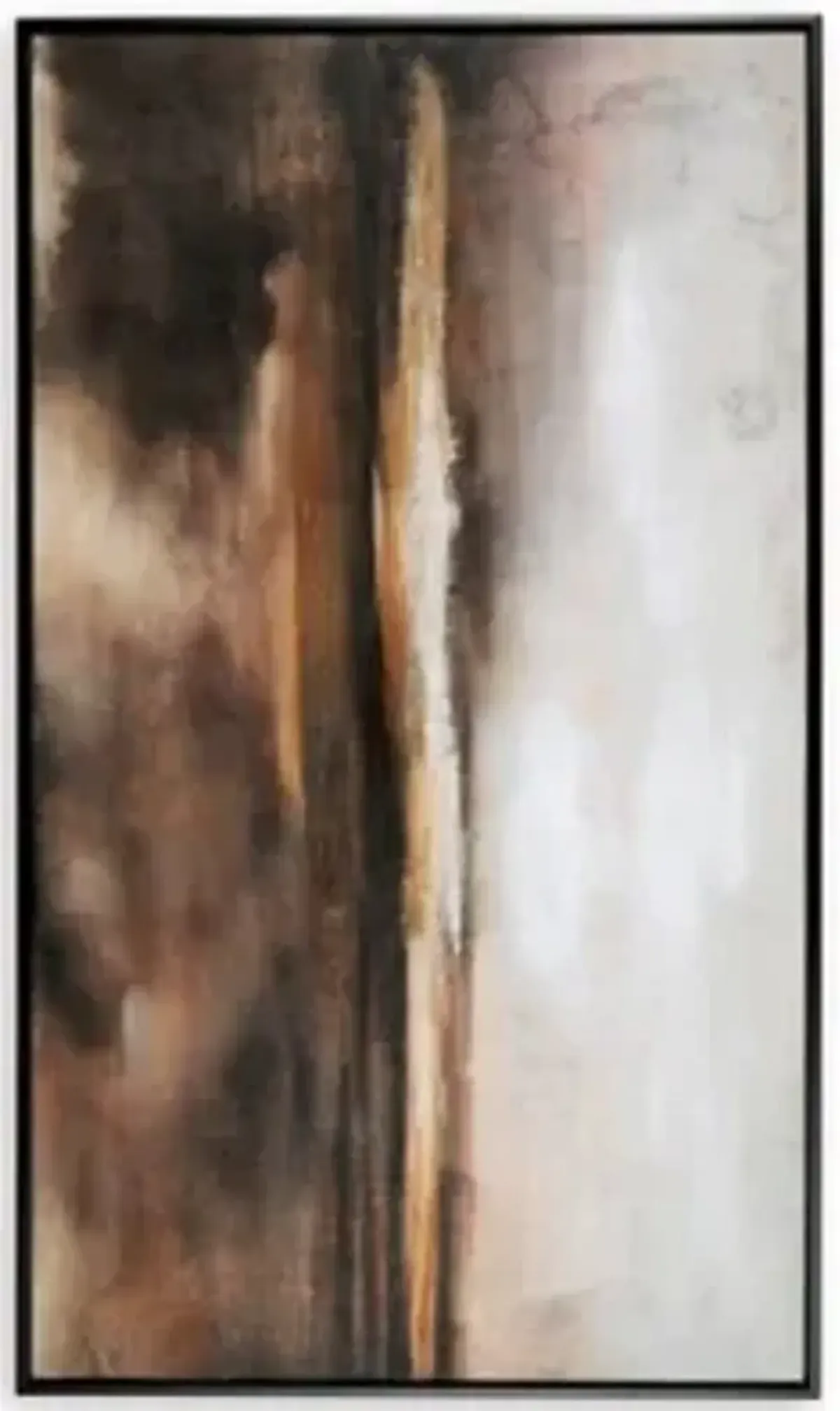 Horizon Black, Brown, and Orange Framed Canvas 35"W x 60"H