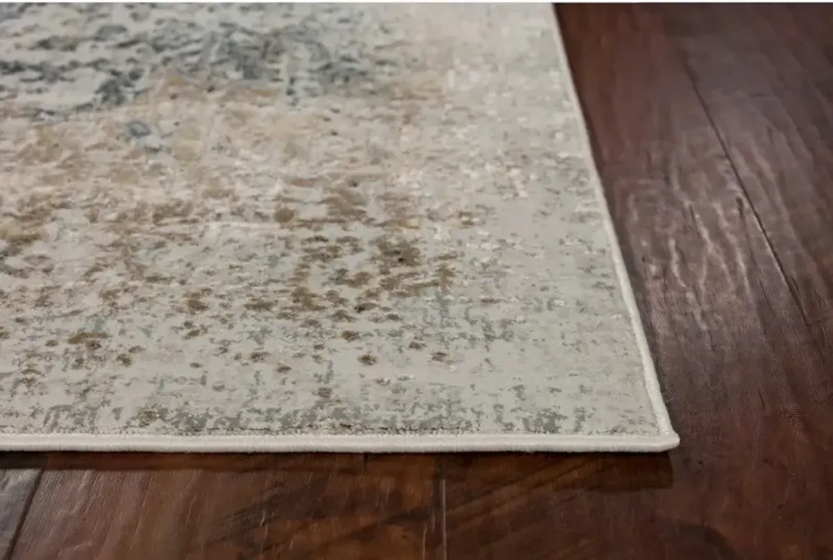 Genevive Ivory/Grey Area Rug 7'7"W x 10'10"L