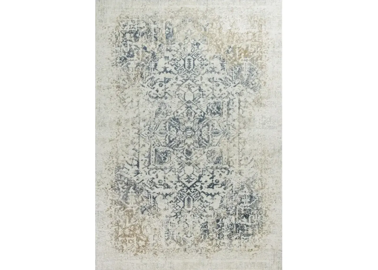 Genevive Ivory/Grey Area Rug 7'7"W x 10'10"L