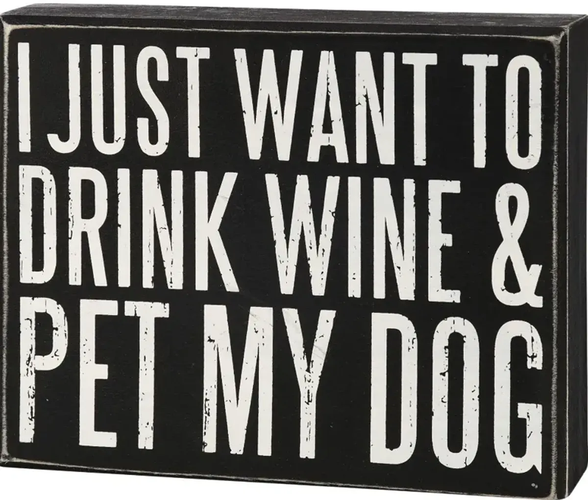 Pet My Dog Box Sign 8"W x 6.5"H