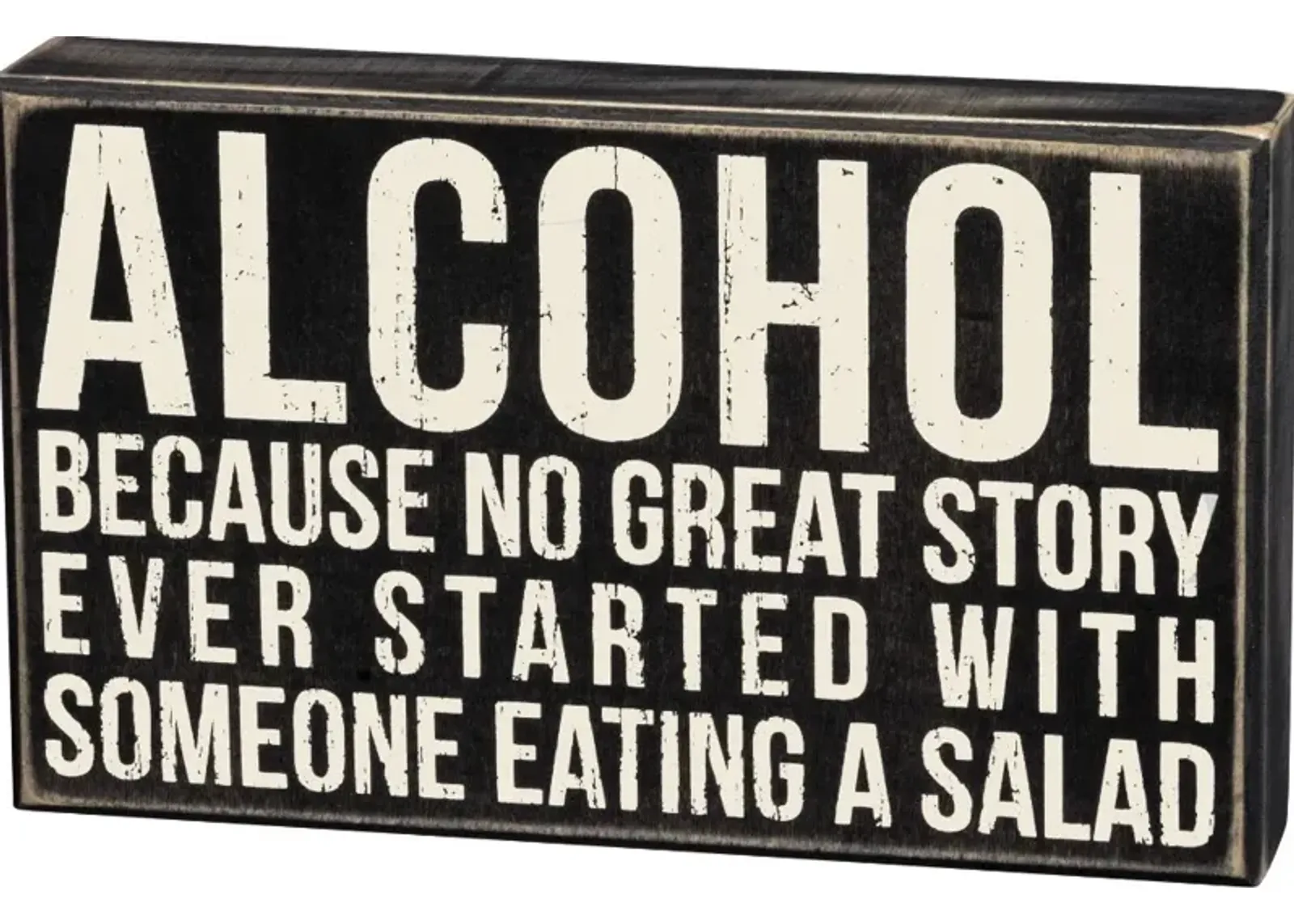 Alcohol Box Sign 10"W x 6"H