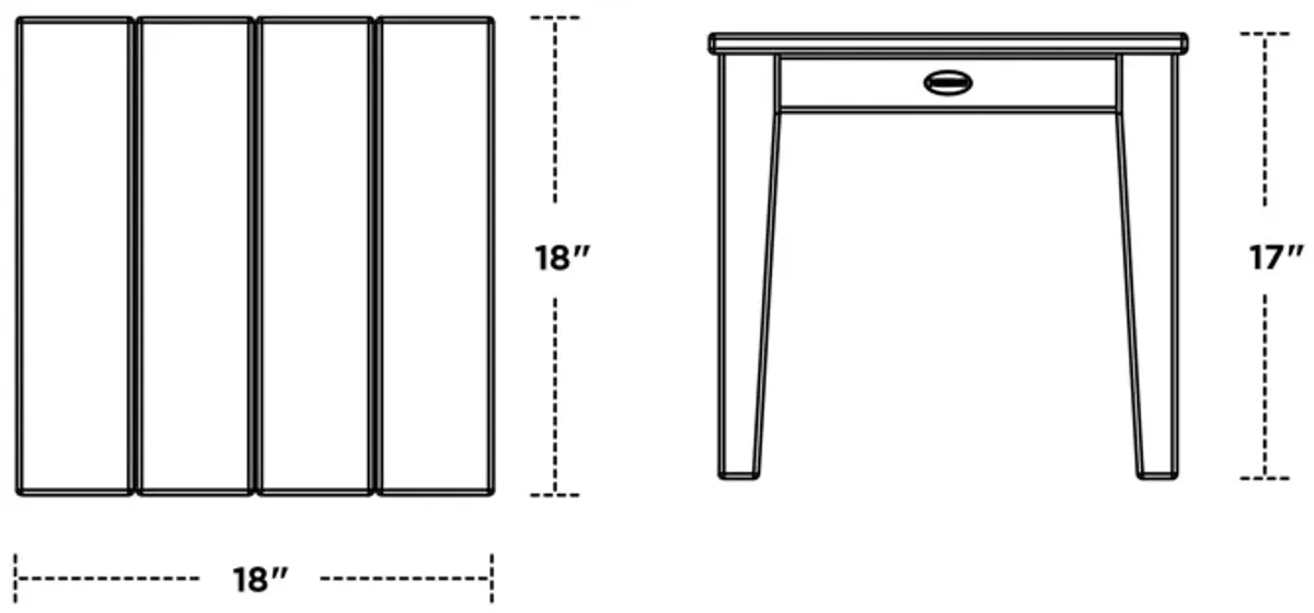 Newport 18" Black End Table