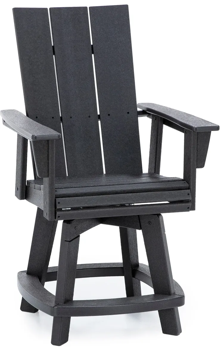 Modern Curveback Adirondack Swivel Counter Chair by Steinhafels