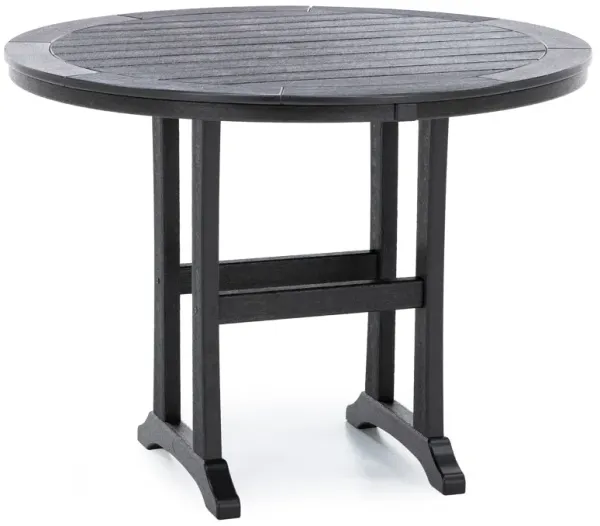 Nautical Trestle 48" Round Counter Height Table in Vintage Coffee