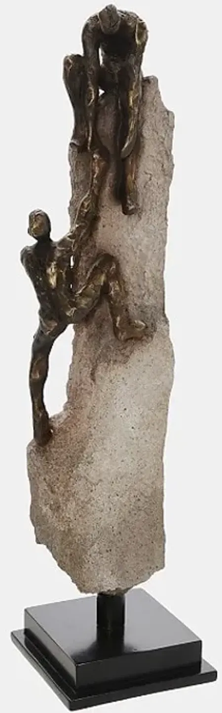 Bronze Rock Climber Decor 6"W x 22"H