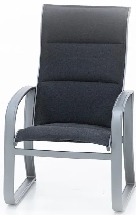 Cayman Isle Padded Sling Dining Arm Chair