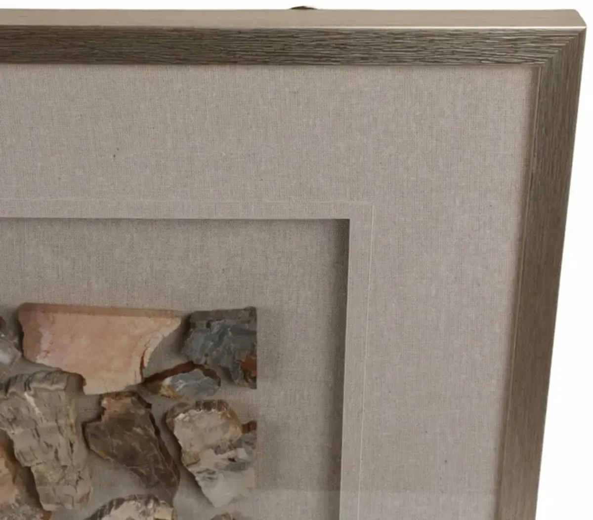 Petrified Stone Framed Wall Decor 20"W x 28"H