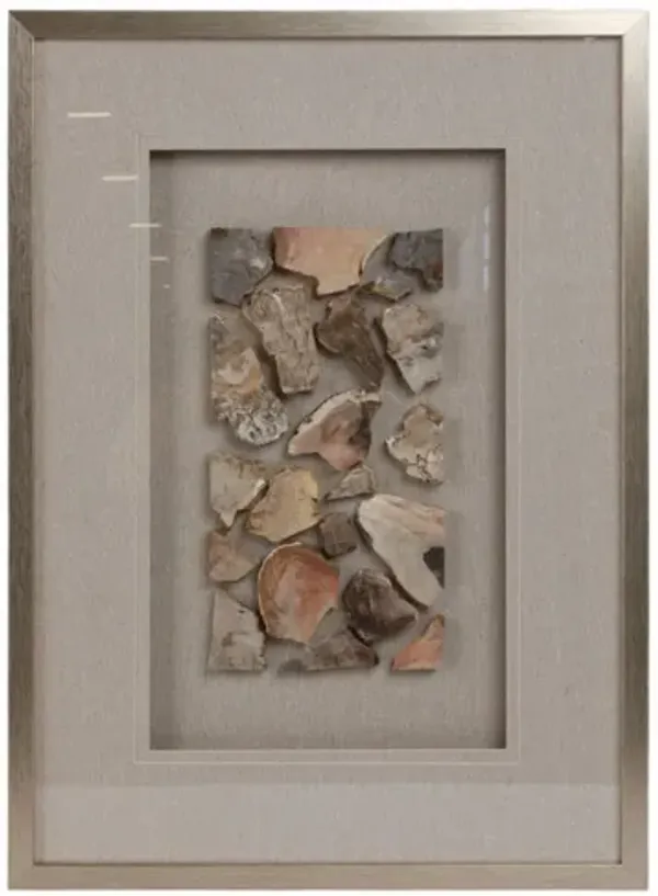 Petrified Stone Framed Wall Decor 20"W x 28"H