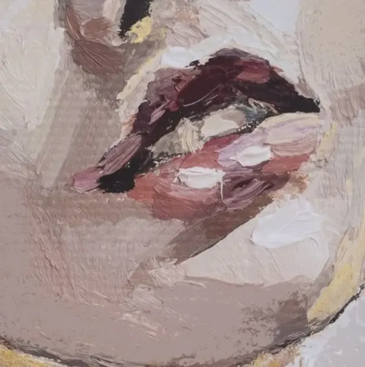 Woman Portrait Handpainted Framed Painting 32"W x 48"H