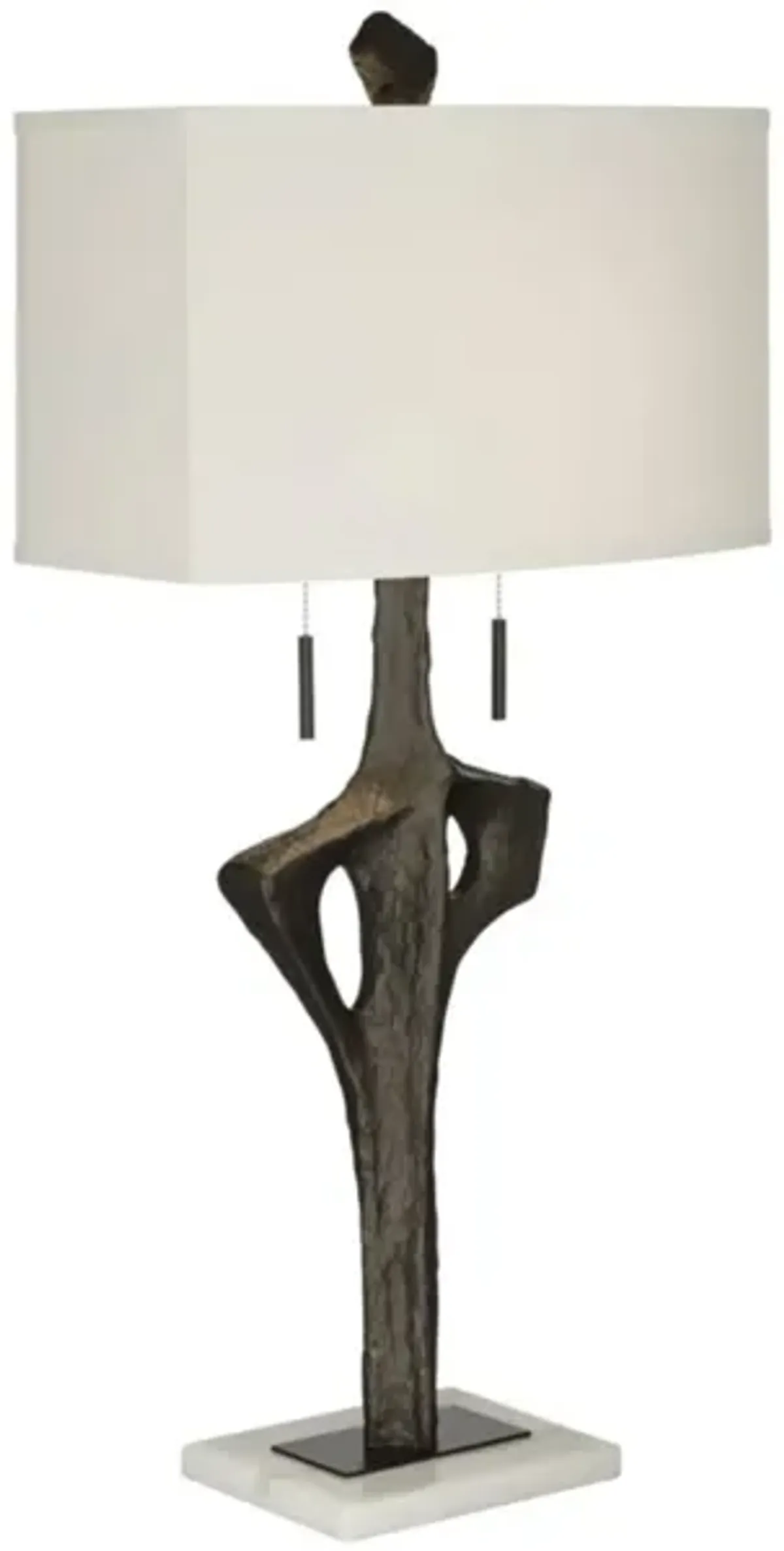 Black Sculpture Table Lamp 38.5"H