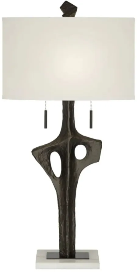 Black Sculpture Table Lamp 38.5"H