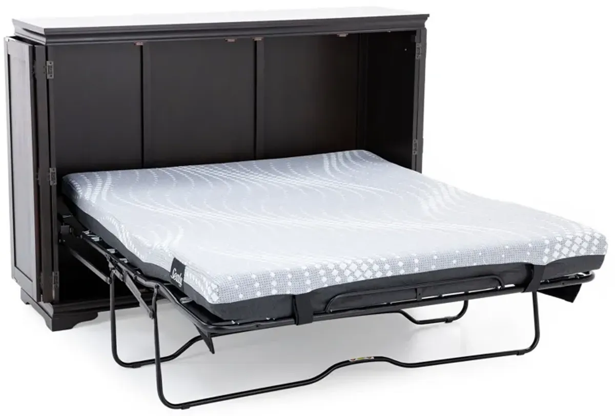 San Sebastian Queen Murphy Cabinet Bed With Sealy Mattress In Espresso