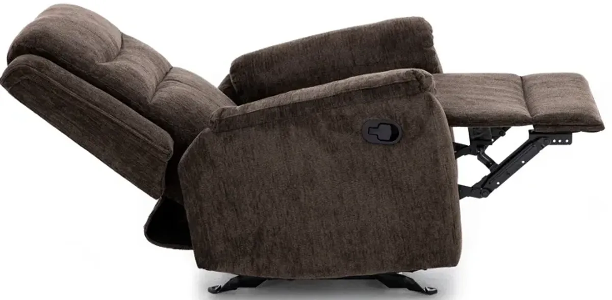 Abbey Glider Recliner in Chocolate