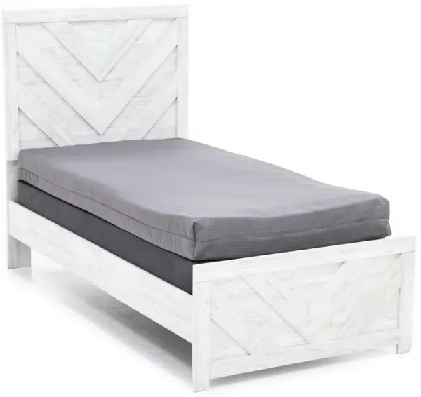 Rian Twin Panel Bed In White