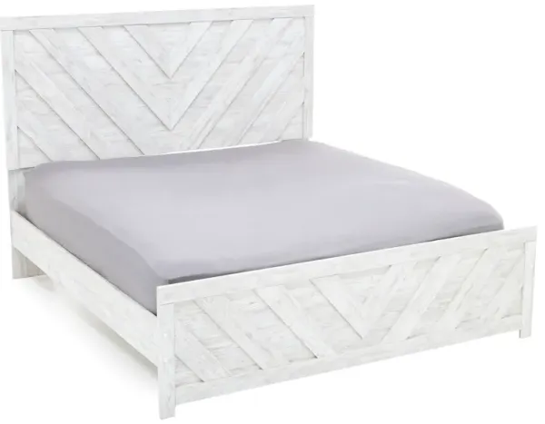 Rian Queen Panel Bed In White